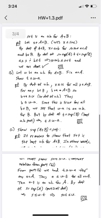 Sup Csa Inf A 1 3 6 Abr Nonempty Let A B 1 4 Chegg Com