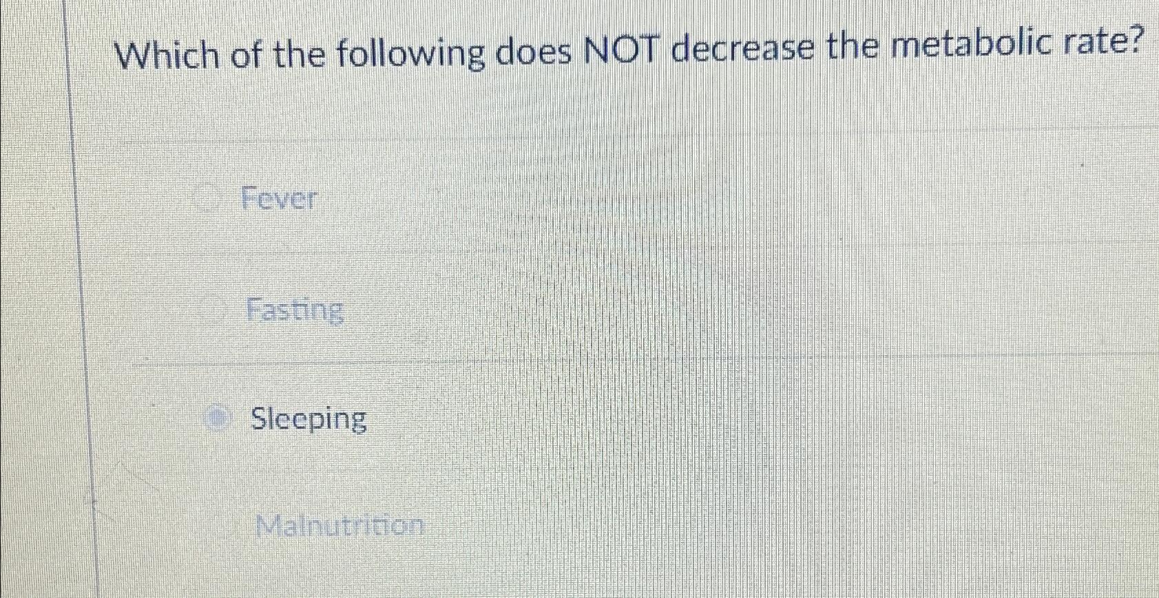 Solved Which of the following does NOT decrease the | Chegg.com