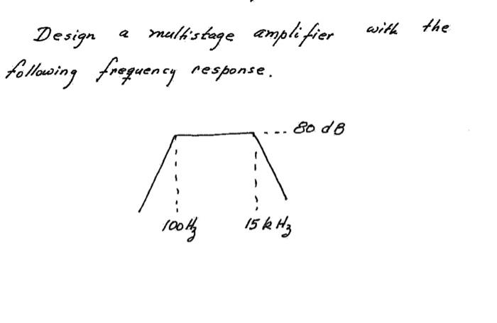 Solved with the a Design multistage amplifier following | Chegg.com