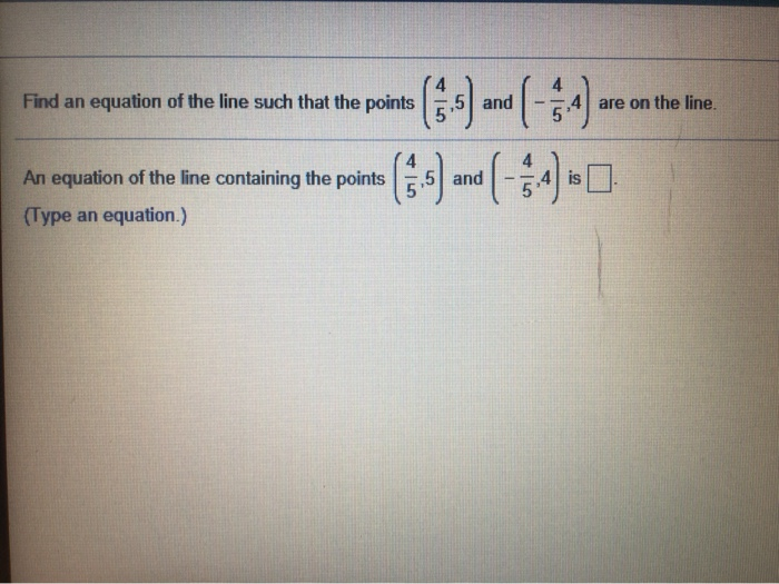 Solved Find an equation of the line such that the points 1 | Chegg.com