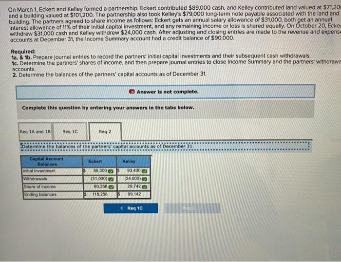 solved-on-march-1-eckert-and-kelley-formed-a-partnership-chegg