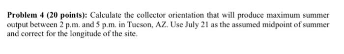 Solved Problem 4 (20 points): Calculate the collector | Chegg.com