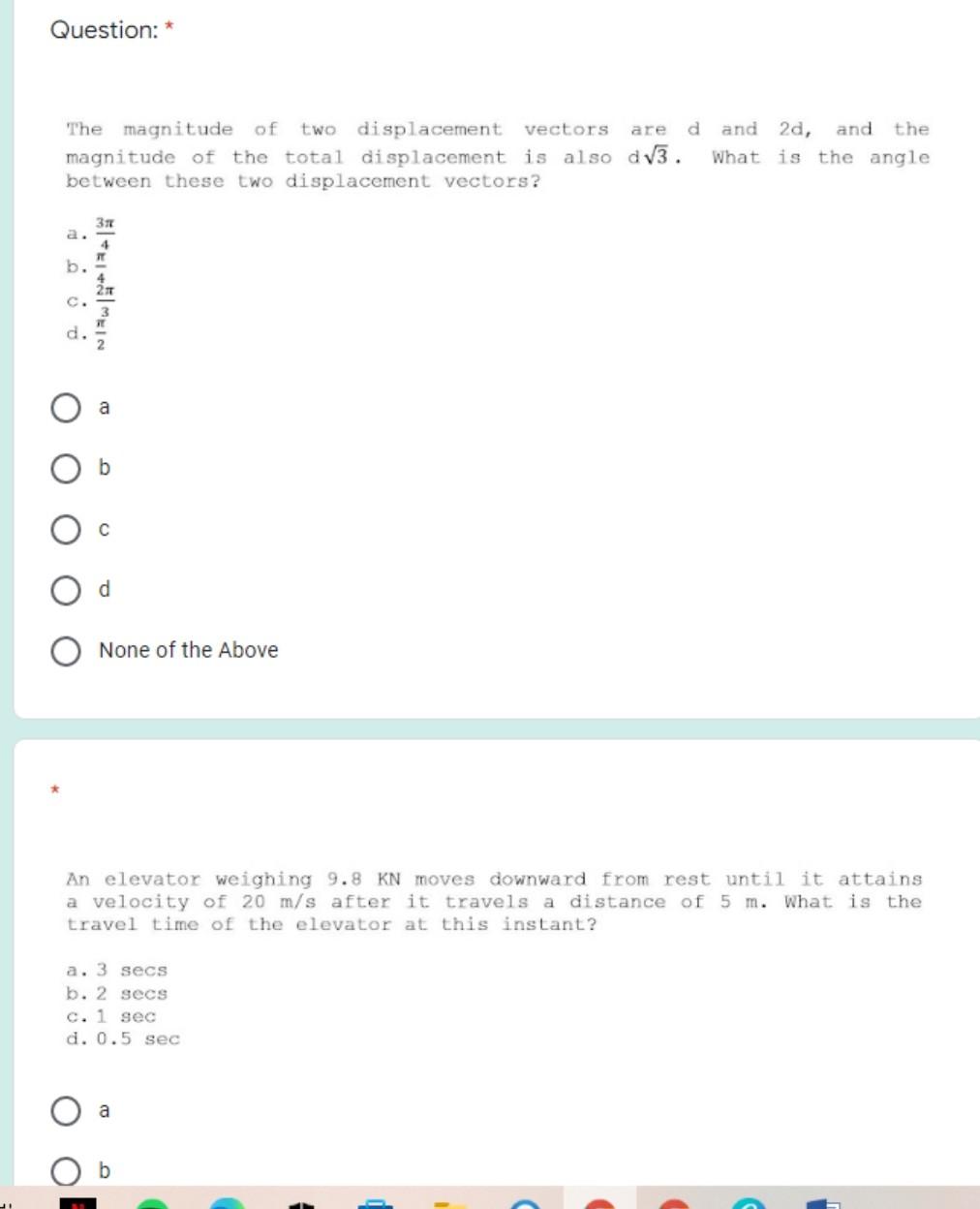 Solved Question: * are The magnitude of two displacement | Chegg.com
