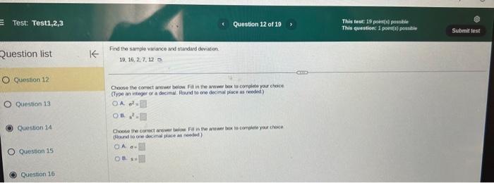 Solved Question list Question 12 Question 13 Question 14 | Chegg.com