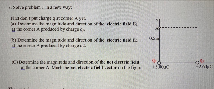 Solved 1. Two point charges q1 and 22 are fixed at the two | Chegg.com