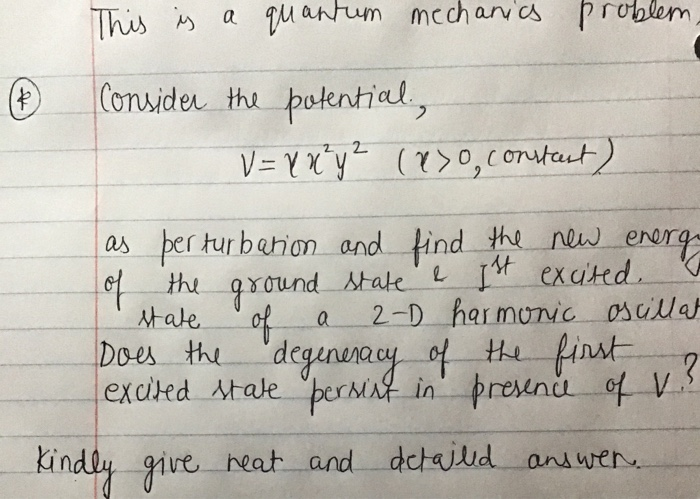 Solved This is a quantum mechanics problem, consider the | Chegg.com