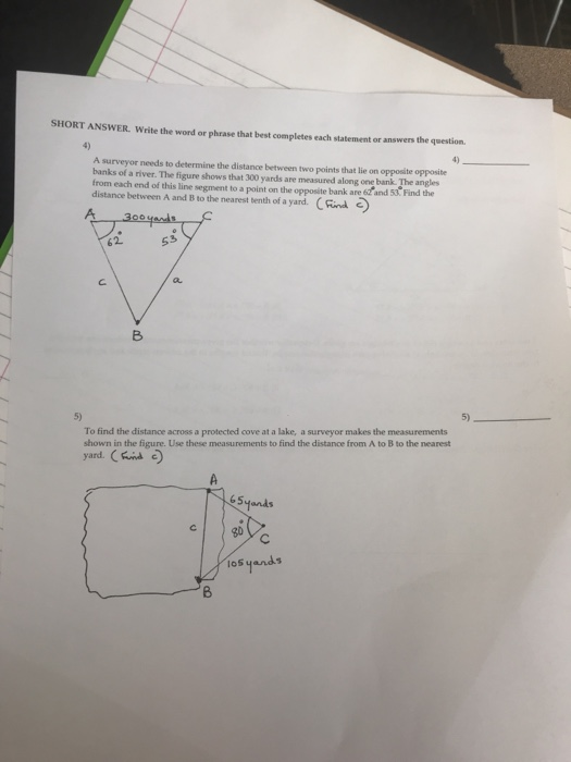 Solved SHORT ANSWER. Write the word or phrase that best | Chegg.com