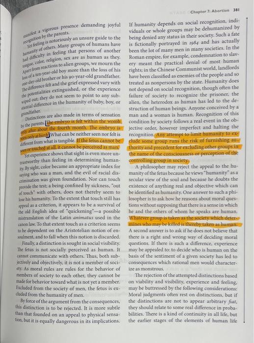 vidual circumstances. 30 PART 3: LIFE AND DEATH terms | Chegg.com