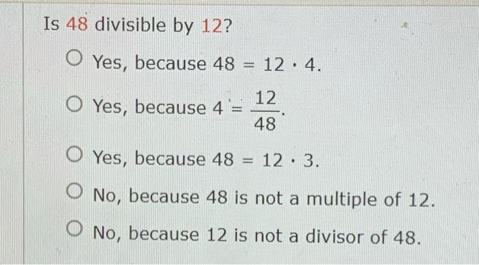 is 12 a multiple of 48