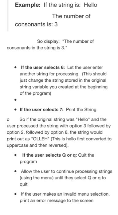Solved String Processing Program - Based on Chapter 14 | Chegg.com