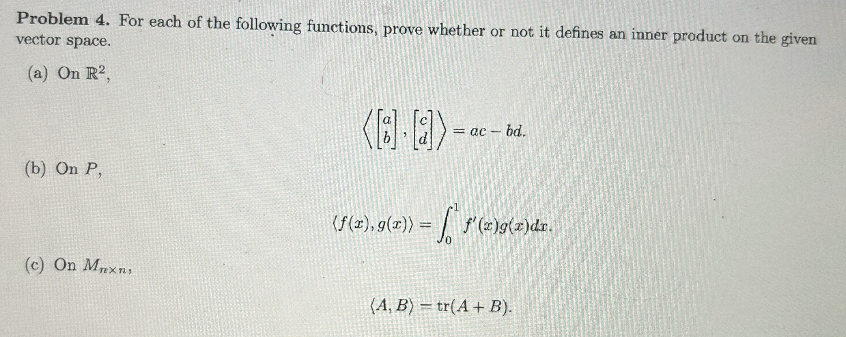 Solved Problem 4. ﻿For each of the following functions, | Chegg.com