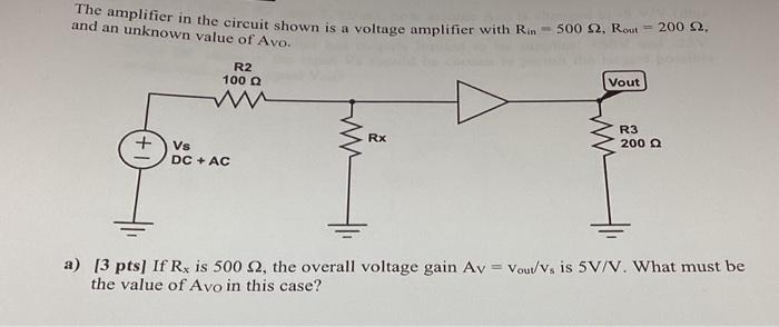 Solved The Amplifier In The Circuit Shown Is A Voltage | Chegg.com