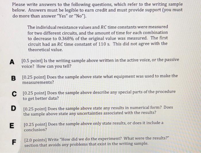 Solved Please write answers to the following questions, | Chegg.com