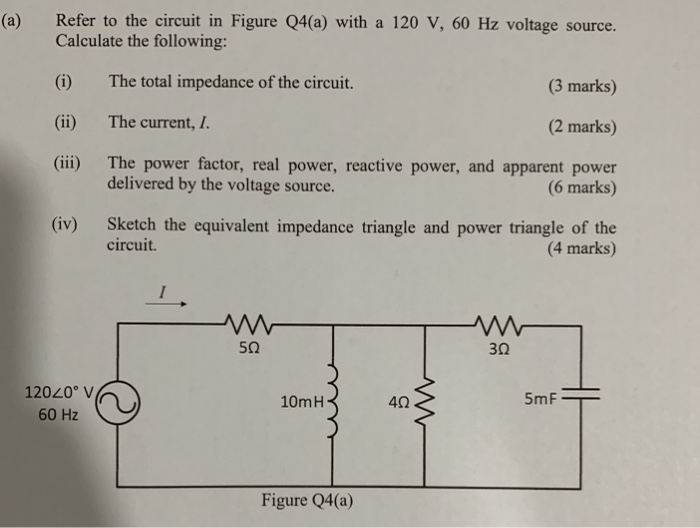 Solved (a) Refer to the circuit in Figure Q4(a) with a 120 | Chegg.com