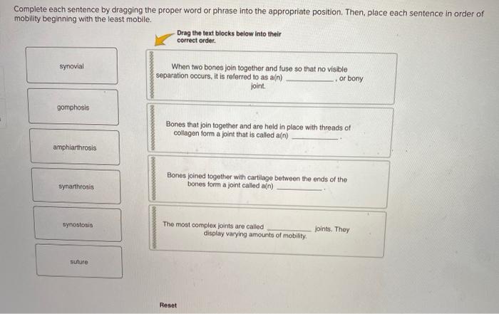 Solved Complete Each Sentence By Dragging The Proper Word Or Chegg