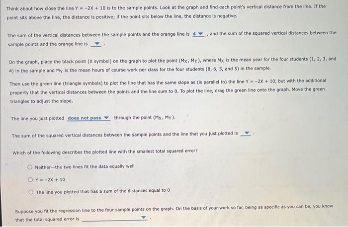 Solved 7. Linear Equations And The Regression Line Suppose A | Chegg.com