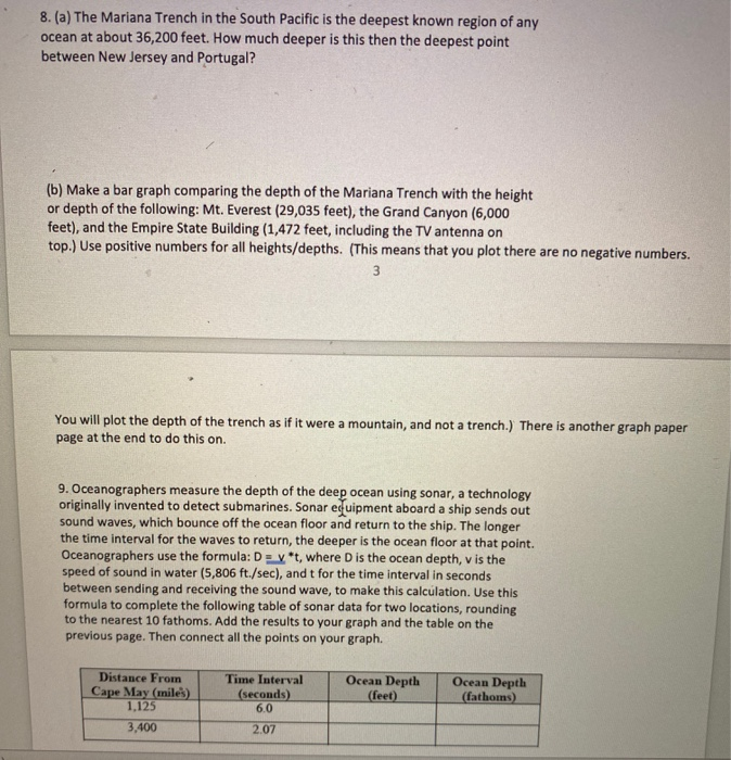 Solved Oceanography: Optional Lab Replacement Part 1: Match | Chegg.com