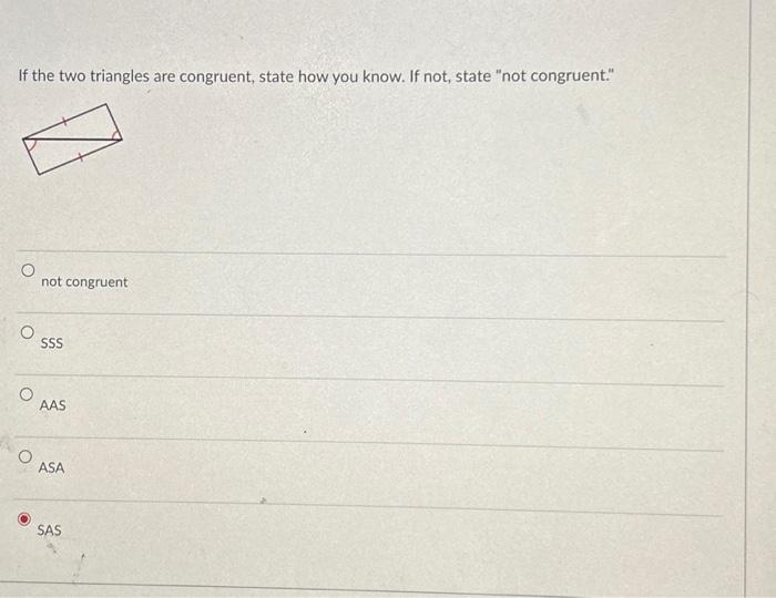 geometry assignment state of the two triangles are congruent