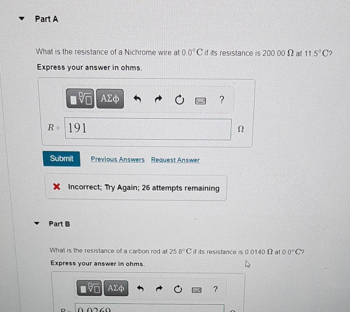 Solved What is the resistance of a Nichrome wire at 0,0∘C if