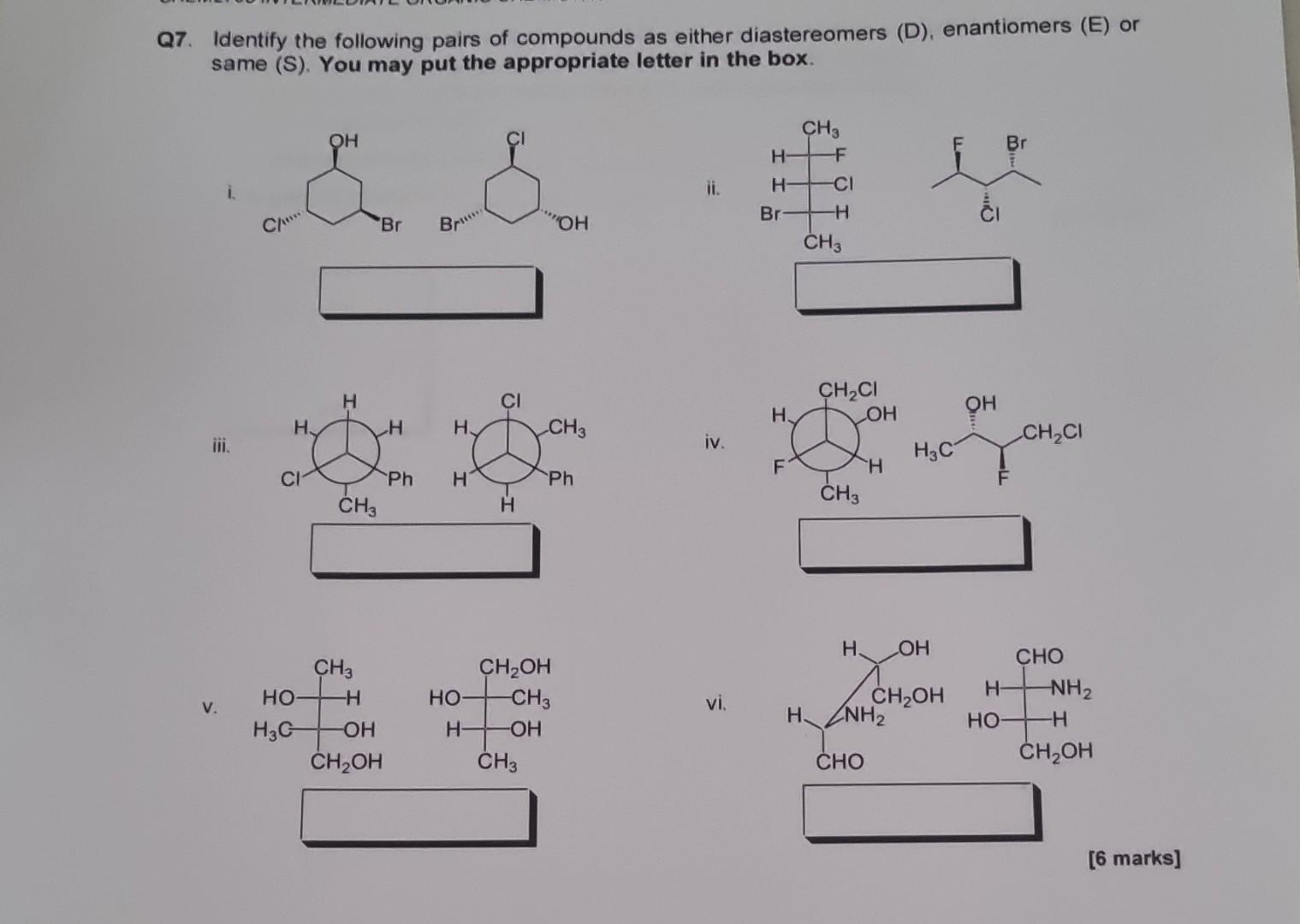 Solved 27. Identify the following pairs of compounds as | Chegg.com