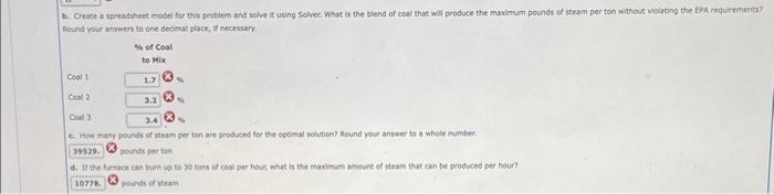 Solved burns three types of coal, which produce steam that | Chegg.com