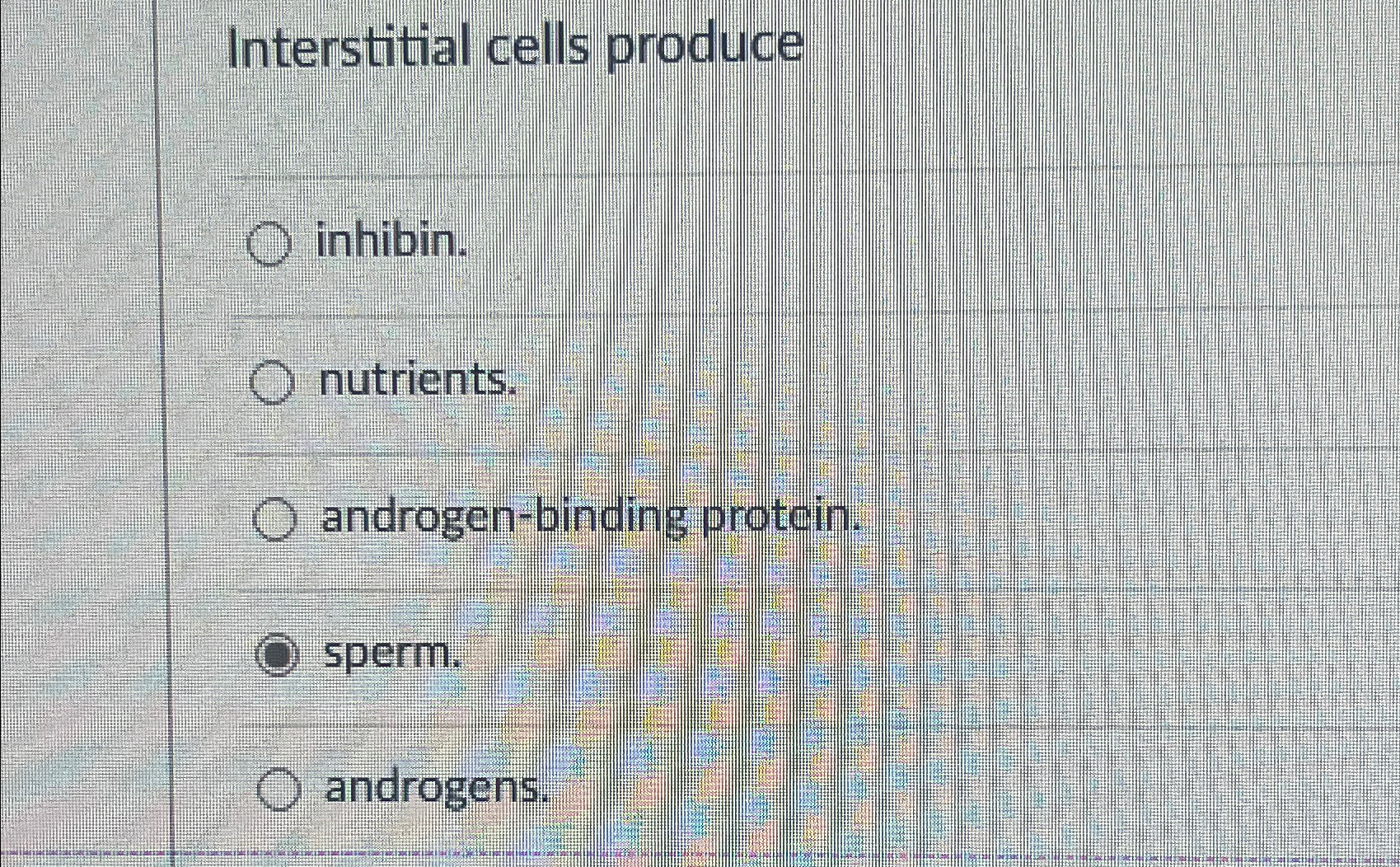 Solved Interstitial cells | Chegg.com