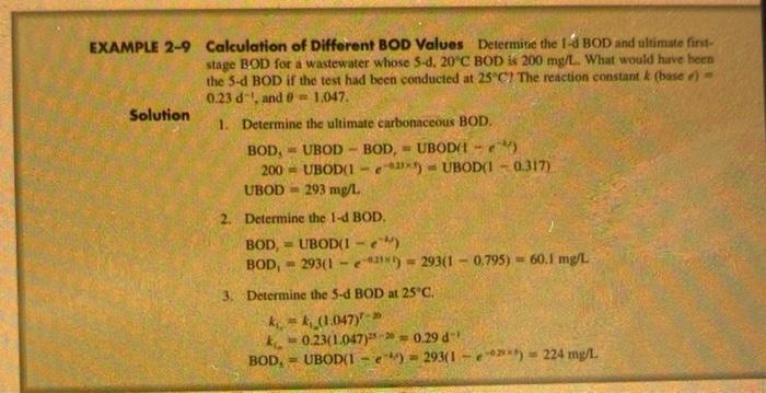 Solved using example problem 2.9 and its solution below, | Chegg.com