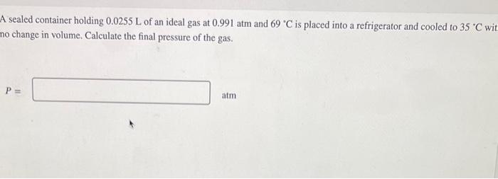 Solved A sample of xenon gas occupies a volume of 8.72 L at | Chegg.com
