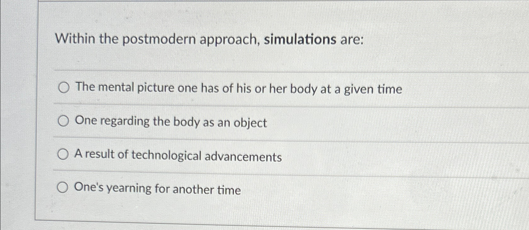 Solved Which Of The Following Does Postmodern Philosophy Chegg Com