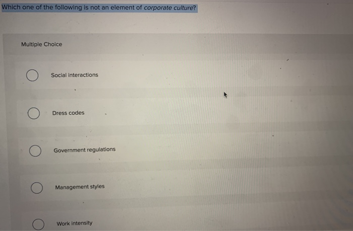 Solved Which one of the following is not an element of | Chegg.com