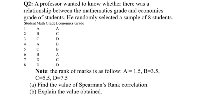 Solved A B с A 3 4 Q2: A Professor Wanted To Know Whether | Chegg.com