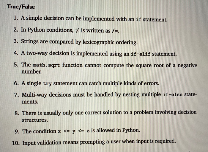 solved-true-false-1-a-simple-decision-can-be-implemented