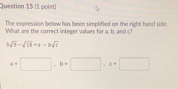 Solved The expression below has been simplified on the right | Chegg.com