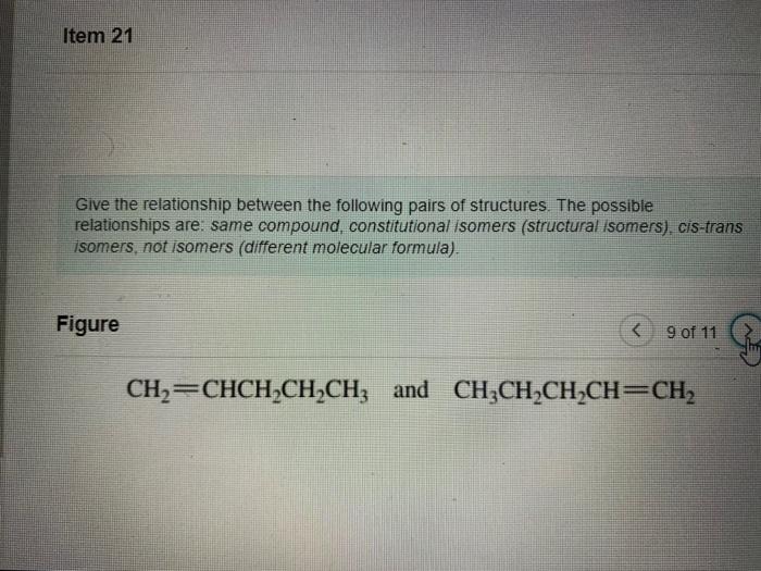 Give the relationship between the following pairs of structures. The possible relationships are: same compound, constitutiona