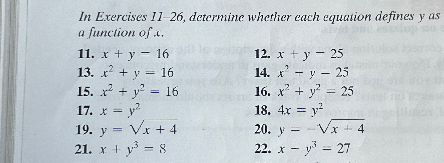 Solved In Exercises 11-26, ﻿determine whether each equation | Chegg.com