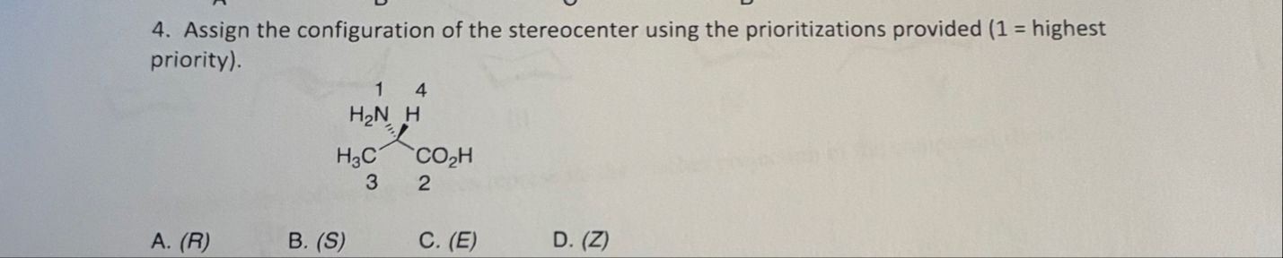 Solved Assign the configuration of the stereocenter using | Chegg.com