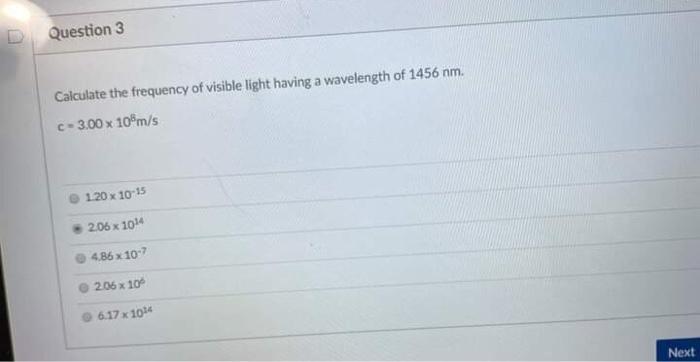 Solved 6.67 pts Question 8 What is the energy in joules of | Chegg.com