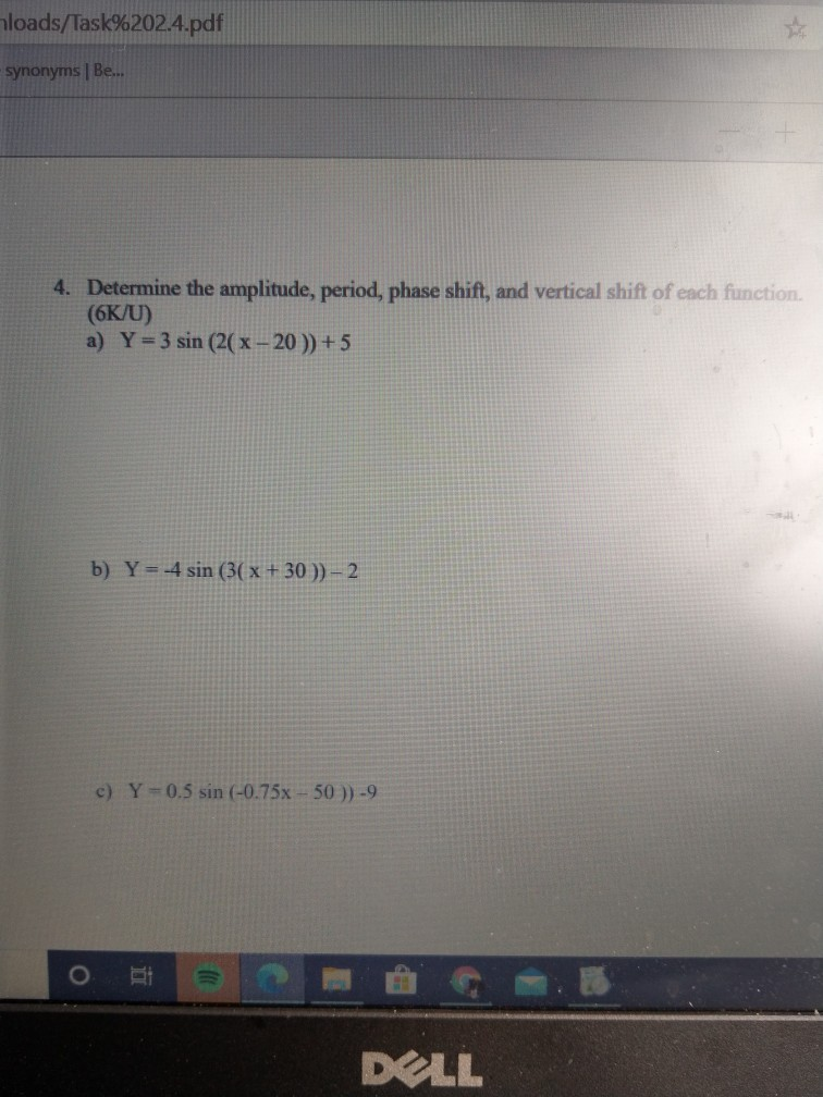 Solved wloads/Task202.4.pdf synonyms Be... 4. Determine
