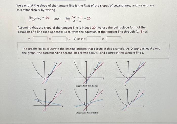 Solved EXAMPLE 1 Find an equation of the tangent line to the | Chegg.com