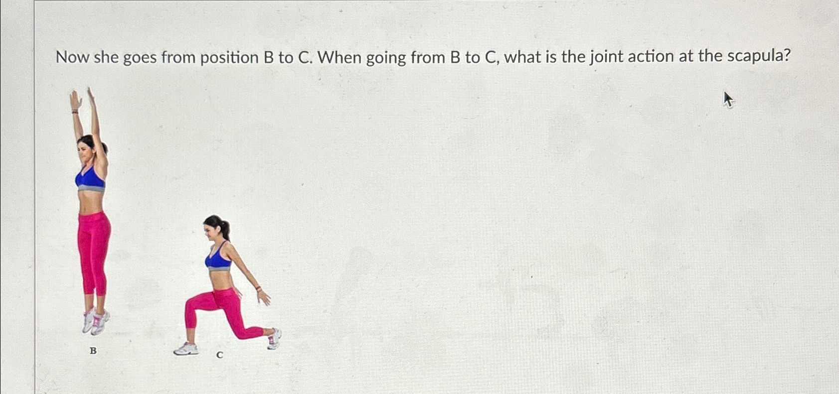 Solved Now she goes from position B ﻿to C. ﻿When going from | Chegg.com