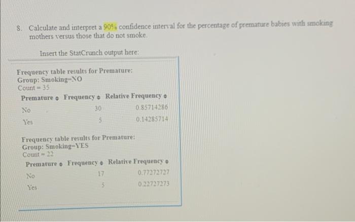 Solved 7. Calculate and interpret a 95% confidence interval | Chegg.com
