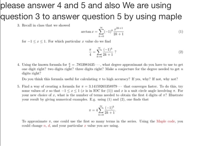 Solved please answer 4 and 5 and also We are using question | Chegg.com