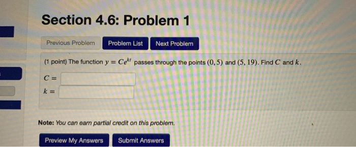 Solved Section 4.6: Problem 1 Previous Problem Problem List | Chegg.com