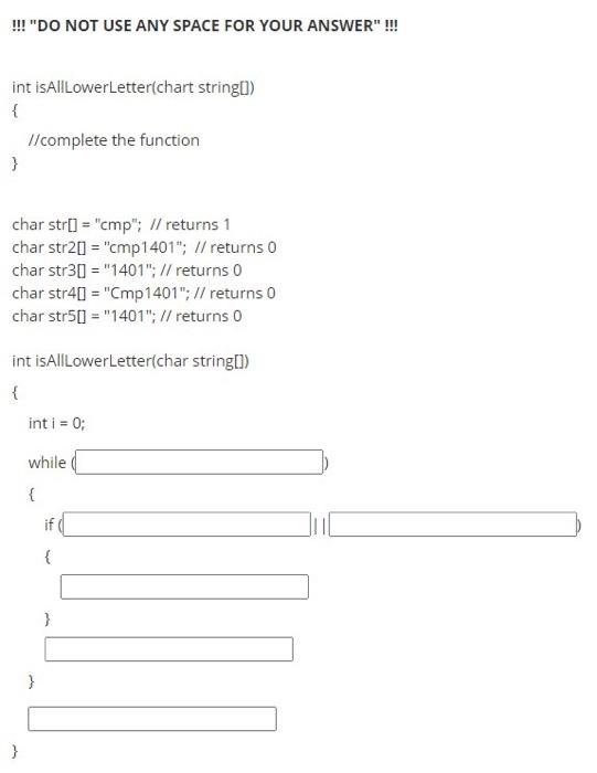 Solved Fill In The Blanks To Complete The Code Using C | Chegg.com