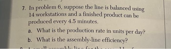 Solved 7. In problem 6, suppose the line is balanced using | Chegg.com