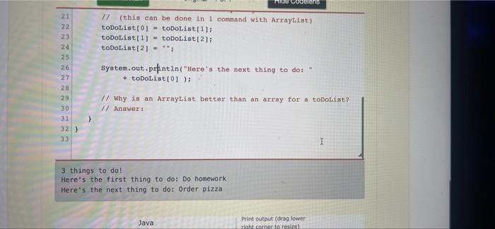 Solved Rewrite the following code that uses an array to use | Chegg.com