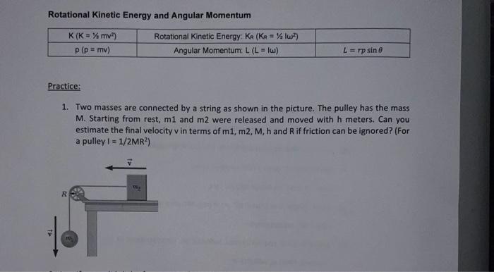 [solved] 1 Two Masses Are Connected By A String As Shown I