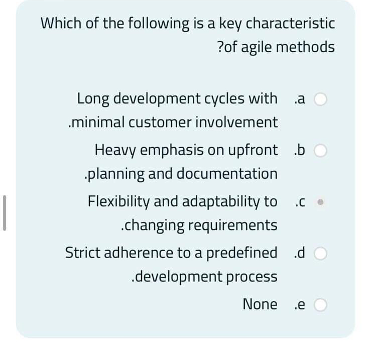 Solved Which of the following is a key characteristic?of | Chegg.com