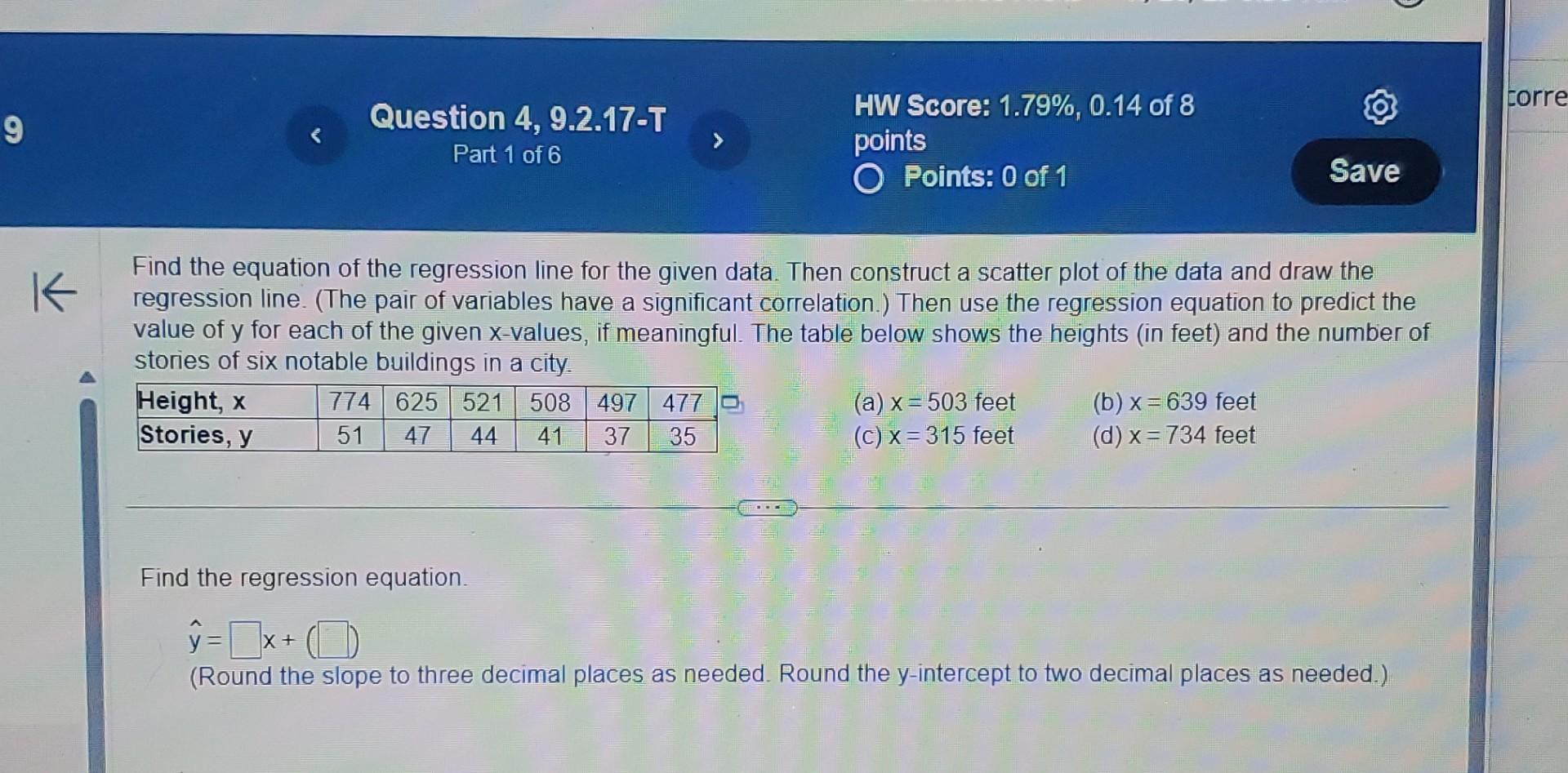 solved-find-the-equation-of-the-regression-line-for-the-chegg