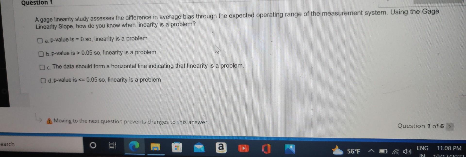 Solved A gage linearity study assesses the difference in